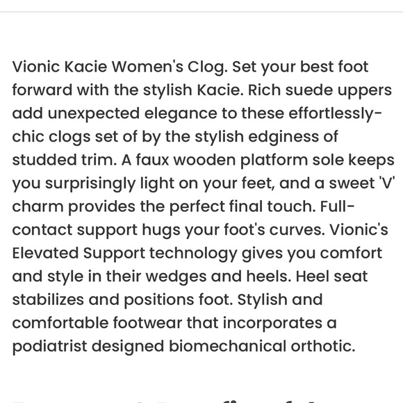 VIONIC ⭐️ KACIE orthotic support clog - Picture 10 of 12